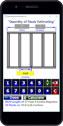 Wall Studs Estimating Calculator for Carpenters poster 1