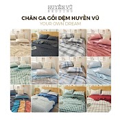 [Mã Skamlts2911 Giảm 15K Đơn 0Đ] Set Đũi Kẻ 12 Màu - Chăn Ga Gối Đệm Huyền Vũ