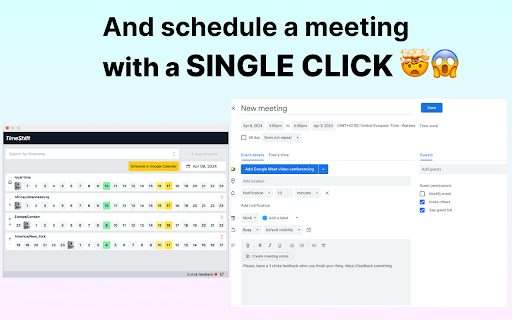 Time⚡️Shift: Time Zones for Meetings