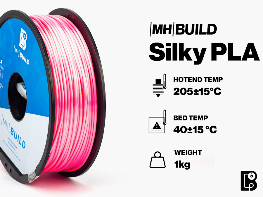 Silky White MH Build Series PLA Filament - 2.85mm (1kg)