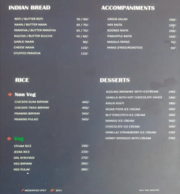 Chinjabi menu 