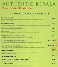 Authentic Kerala - Taste Of Malabar menu 2