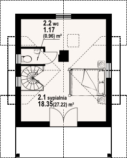 Gajowo 68 dws - Rzut poddasza