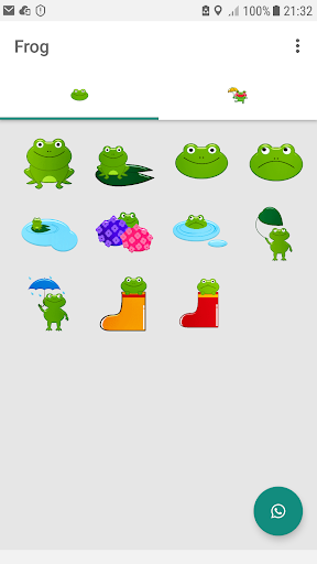 Сute frog stickers WAStickerApps