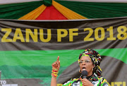 Grace Mugabe, wife of President Robert Mugabe, addresses a rally of the ruling ZANU (PF)  in Chinhoyi, Zimbabwe July 29, 2017. REUTERS/Philimon Bulawayo/File Photo