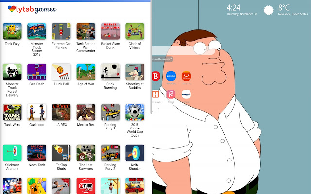 Peter Griffin Family Guy New Tab Wallpaper