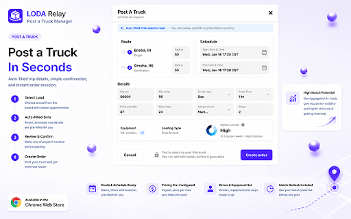 LODA Relay – Post a Truck Manager screenshot 2