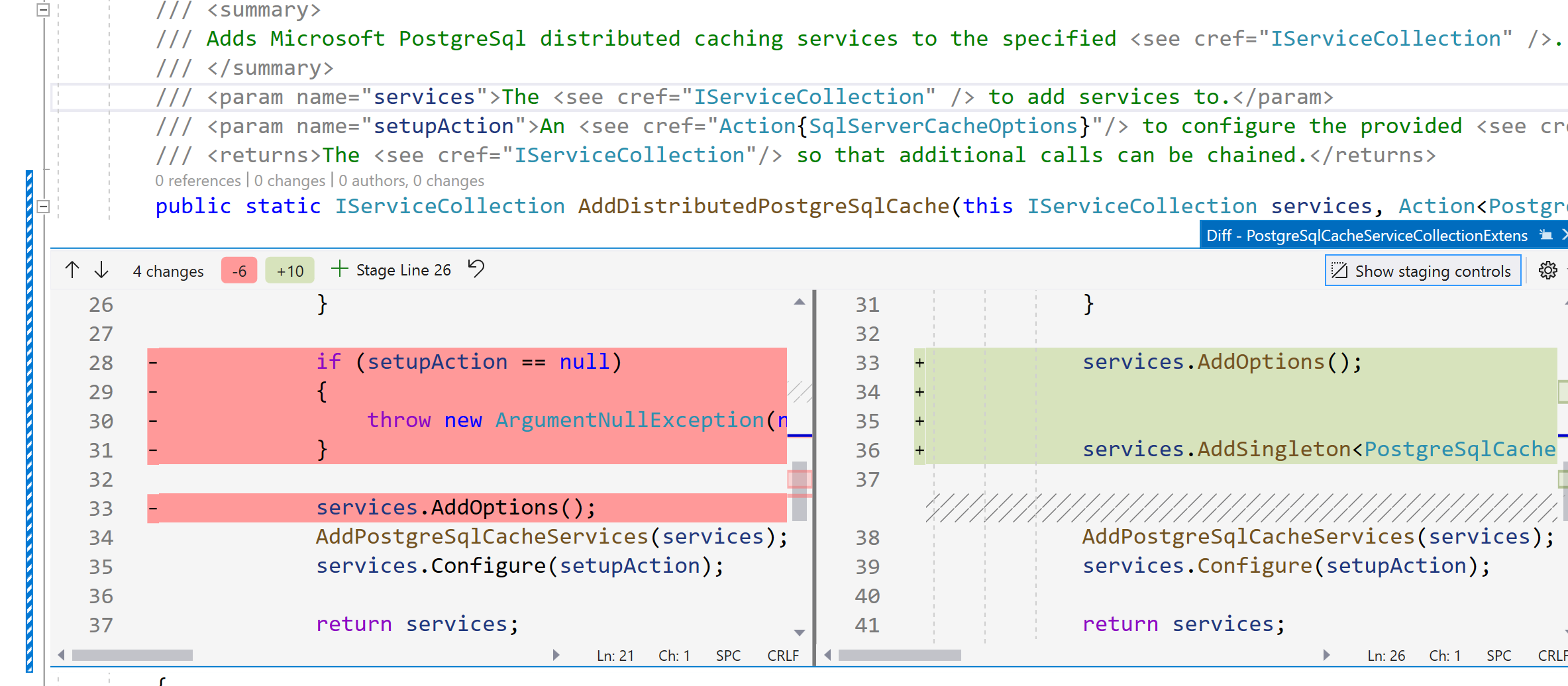 Line-staging (Interactive Staging) - Visual Studio Blog