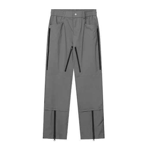 Title 5, Spliced Zipper Nylon Casual Pants, comfortable ...
