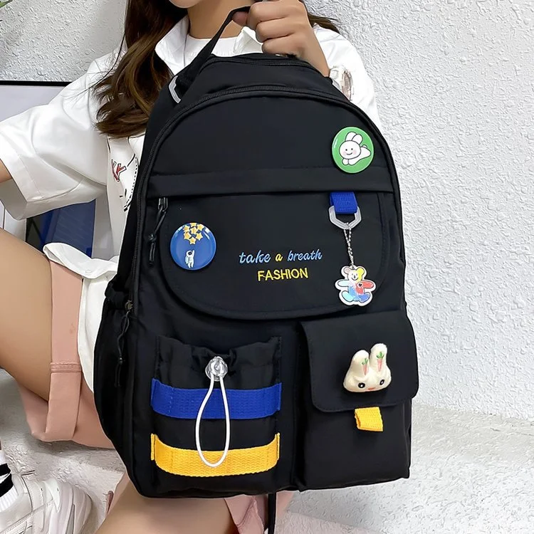 Grand Sac à Dos Scolaire Mignon pour Collégiennes Grande Capacité Design Attrayant pour Adolescentes Pratique et Élégant
