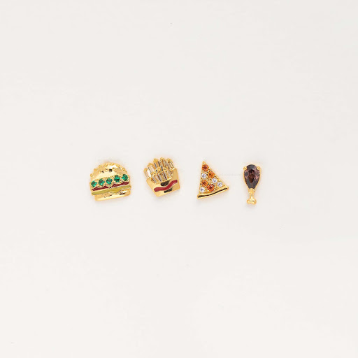 Title 16, 18K Real Gold Color-preserving Fruit Hamburger ...