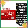 Sim 4G 1 Năm Sim Viettel V120N Tặng 120Gb /Tháng Gọi Miễn Phí _ Đẹp/ 6Umax4G/ Umax50N Free 6 Tháng