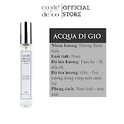 Tinh Dầu Nước Hoa Code Deco Acqua Di Gio 10Ml, Nam Tính, Tươi Mát