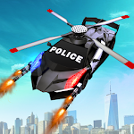 Cover Image of Baixar Flying Police Helicopter Car Transform Robot Games 1 APK