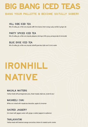 Ironhill menu 