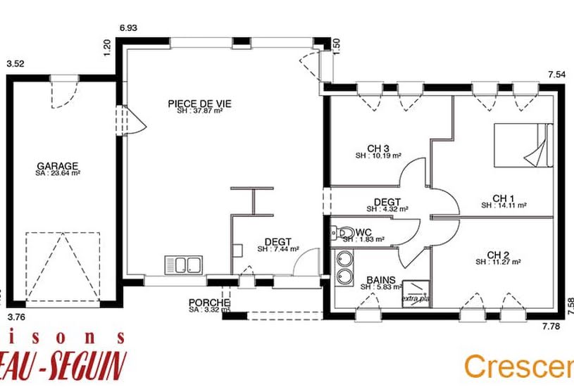  Vente Terrain + Maison - Terrain : 802m² - Maison : 110m² à Angoulême (16000) 