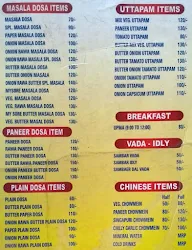 South Indian Hut menu 2