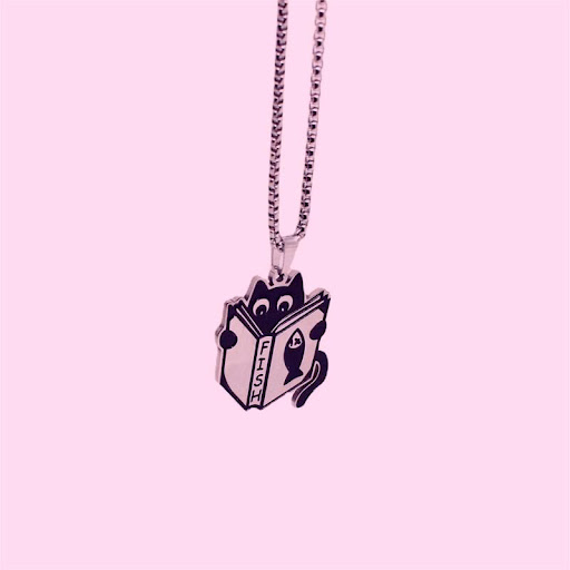 Title 1, Learning Little Black Cat Cute Pendant Adorable...