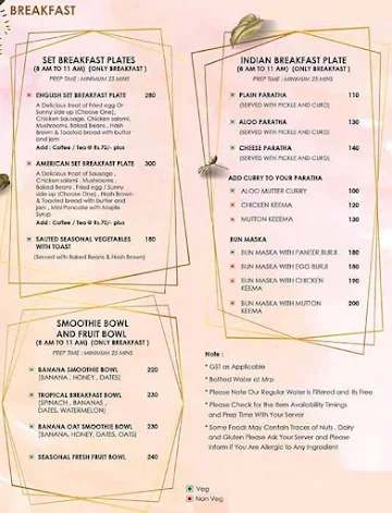 Ghrelin Cafe & Patisserie menu 