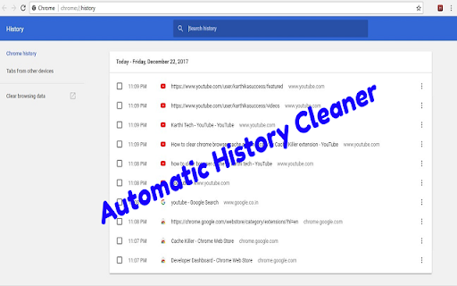 Chrome History Cleaner