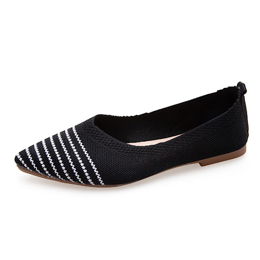 Title 4, Womens Fashion Stripe Pointed Toe Flying Woven...
