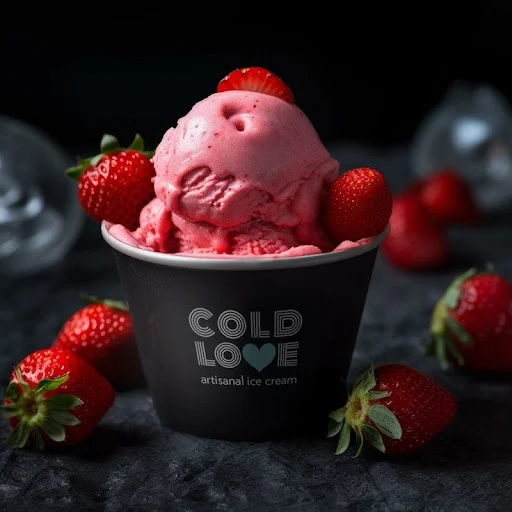 Sugar-Free Strawberry Ice Cream [1 Cup, 120 Ml]