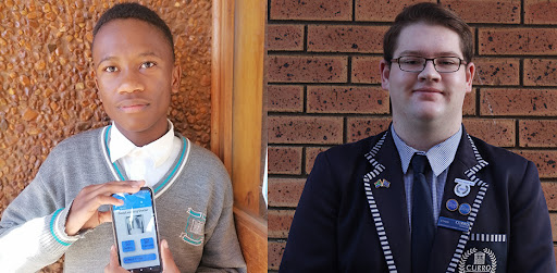 Young South African scientists Kutlwano Tshatiwa and Ethan de Wet.