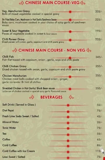 The First Floor Restaurant menu 