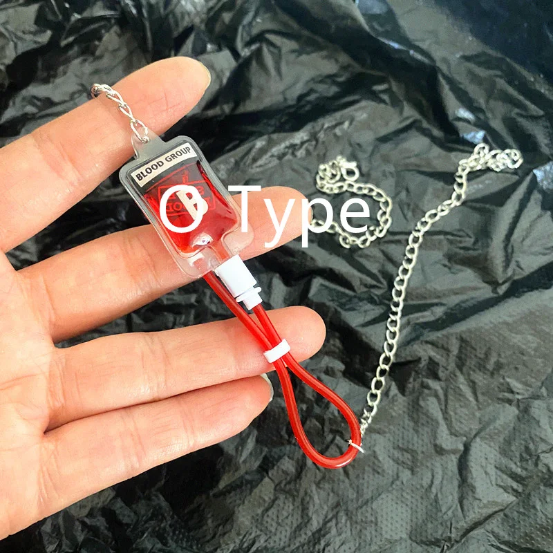 Boucles d'oreilles Plasma Sang Style Harajuku, Collier Y2K tendance. Accessoire subculturel et amusant pour un look original et unique.
