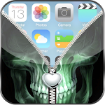 Skull Zipper Lock Screen Apk