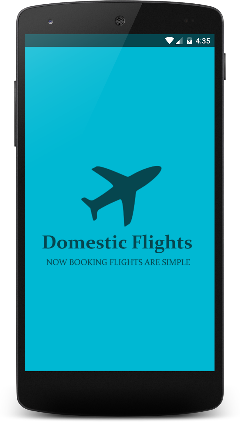 Domestic Flights Screen 1
