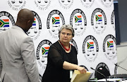 Former public enterprises minister Barbara Hogan at the state capture inquiry in Parktown, Johannesburg, on November 14 2018.
