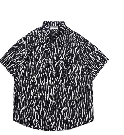 Title 5, Harajuku Atyle Camouflage Street Fried Short-Sl...