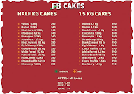 Fb Cakes N Sweets menu 1