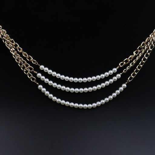 Title 7, New Ladies Waist Chain Three-layer Pearl Chain ...