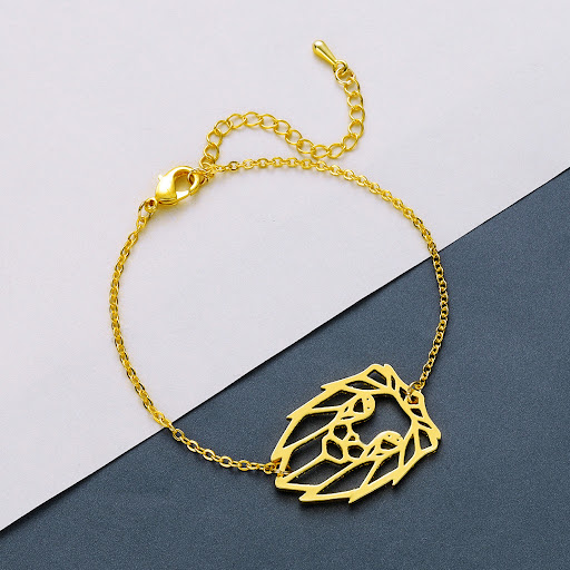 Title 2, Stainless Steel Pendant Lion Bracelet for Ladie...