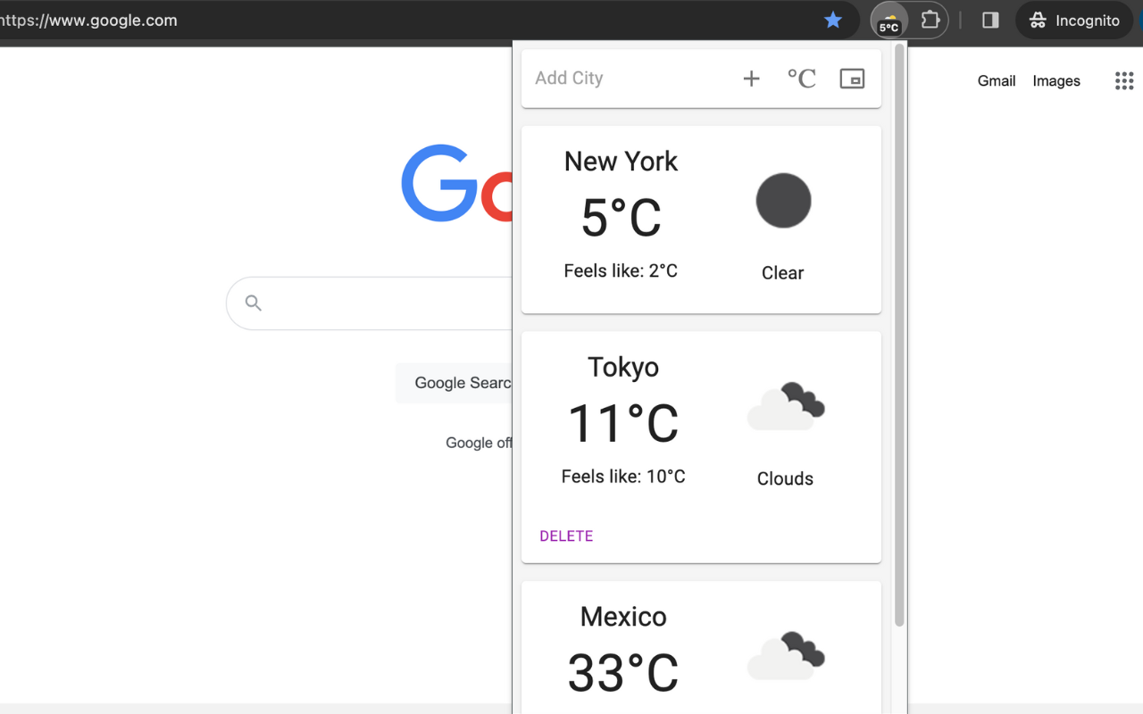 Weather Extension