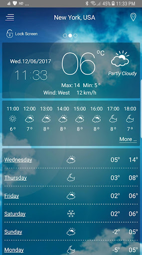 Screenshot Weather Forecast