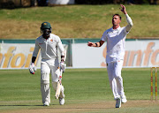 Dale Steyn of South Africa bowls during the Tour Match (D/N), Zimbabwe tour of South Africa cricket match between South Africa Invitation XI and Zimbabwe at Boland Park, Paarl on 20 December 2017.