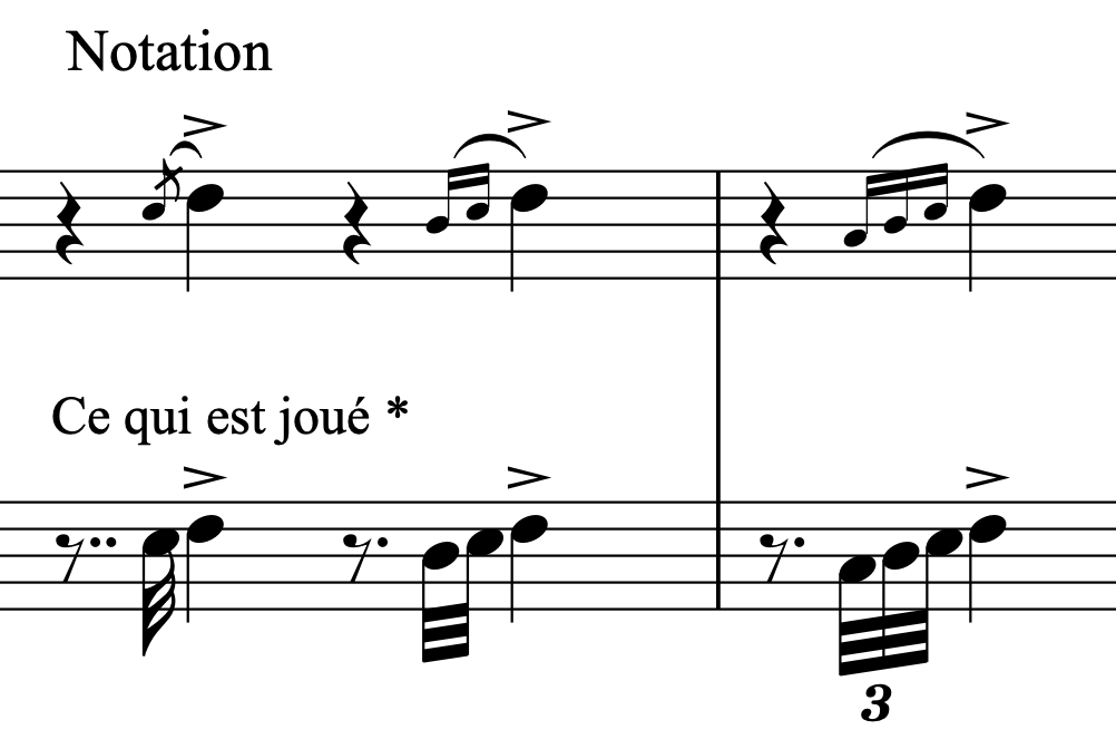 Jouer une appoggiature avant le temps