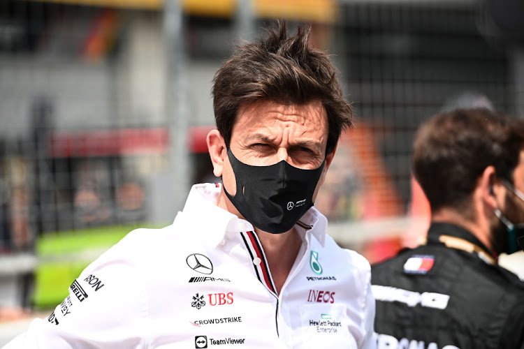 Mercedes GP executive director Toto Wolff looks on from the grid before the F1 Grand Prix of Austria at the Red Bull Ring on July 4 2021 in Spielberg, Austria.