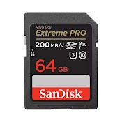 Thẻ Nhớ Máy Ảnh Sdxc Sandisk Extreme Pro 64Gb Uhs - I U3 4K V30 R200Mb/S W90Mb/S (Đen)