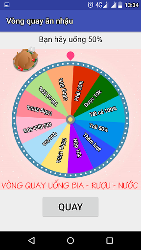 Vòng quay ăn nhậu có giọng đọc