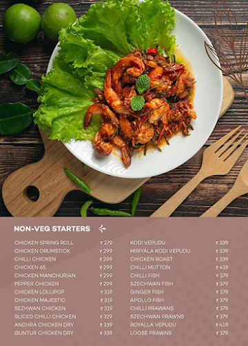 Curry Leaf menu 