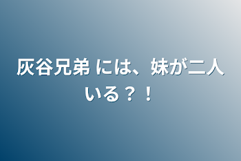 灰谷兄弟 には、妹が二人いる？！