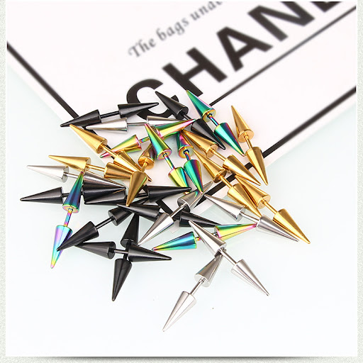 Title 4, Titanium Steel Screw Piercing Ear Nail. Hypoall...