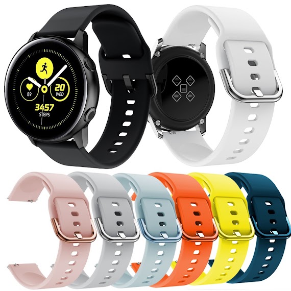 Dây Đeo Silicon 20Mm Cho Đồng Hồ Thông Minh Galaxy Watch Active 2/Active/Galaxy 42Mm / Amazfit Bip / Garmin Vivoactive 3