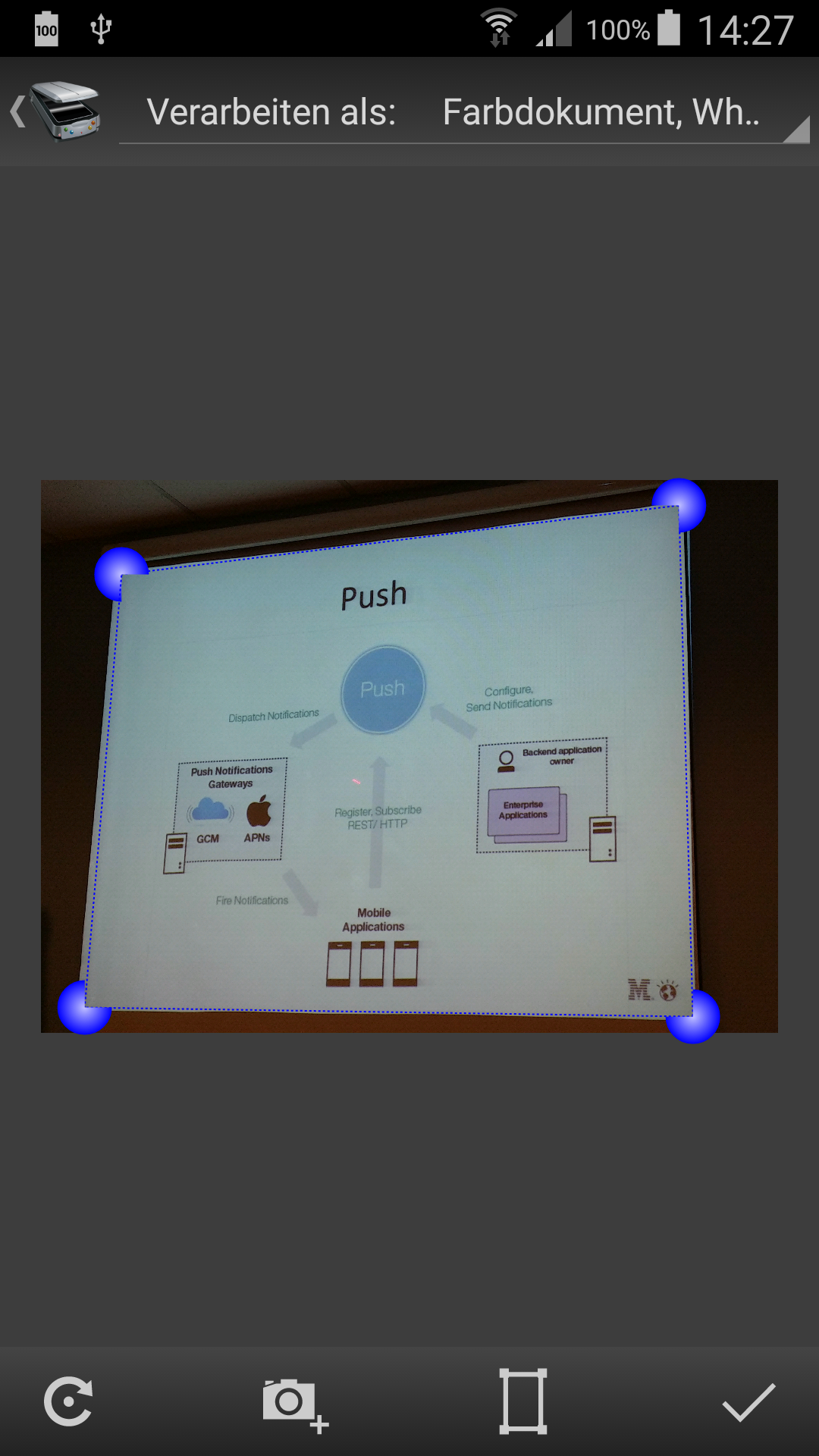 Android application Jet Scanner Lite. Scan to PDF screenshort