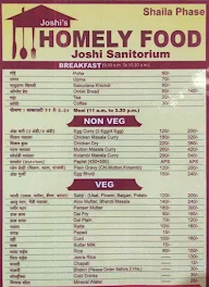 Homely Food menu 1