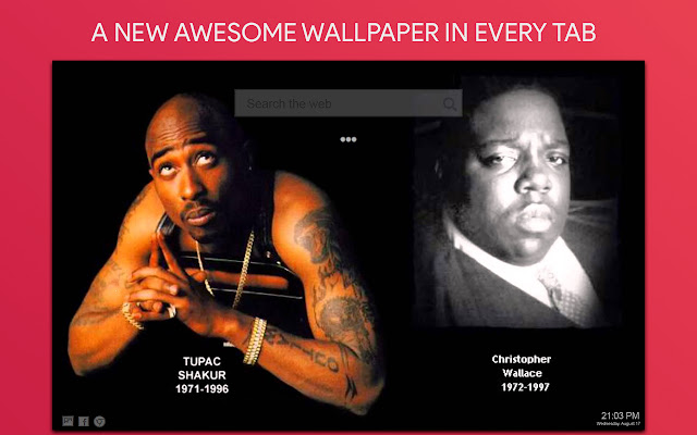 2Pac Wallpaper HD Custom New Tab